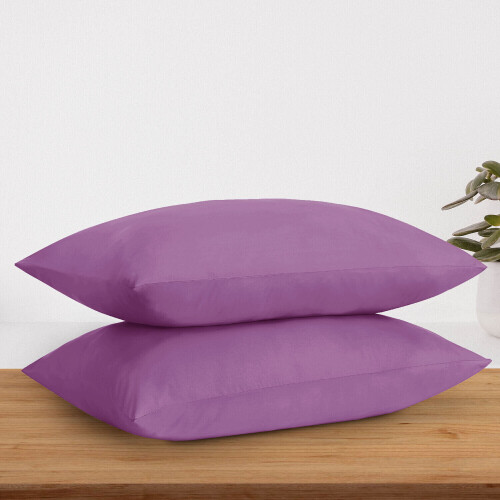 Imperial Rooms (Purple, Pillow Case Only) Extra Deep 40CM Fitted Sheet Bed Sheets Single Double King