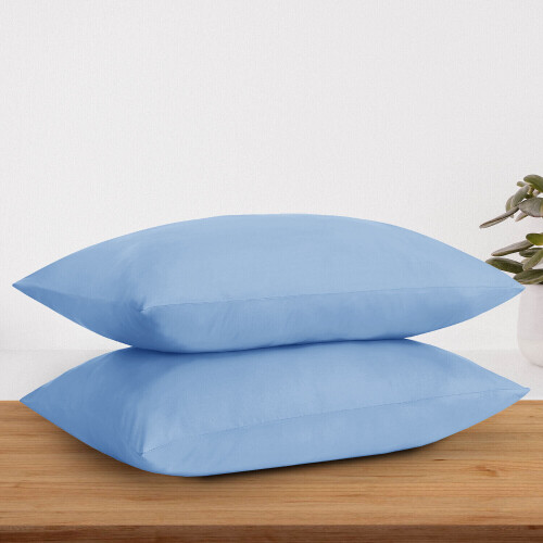 Imperial Rooms (Sky Blue, Pillow Case Only) Extra Deep 40CM Fitted Sheet Bed Sheets Single Double King