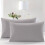 Imperial Rooms (Grey, Pillow Case Only) Extra Deep 40CM Fitted Sheet Bed Sheets Single Double King 1