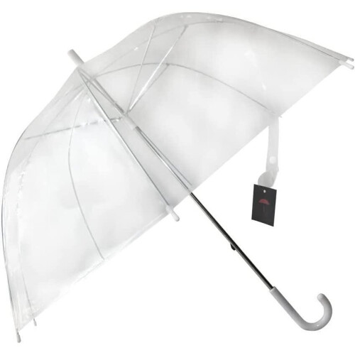 Clear Large Dome See Through Umbrella Lightweight And Strong PVC Construction