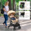 Casart Protable Lightweight Baby Stroller One-Hand Folding Compact Stroller 3