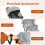 Casart Folding Baby Stroller Pushchair With Convertible Canopy Light Grey 11
