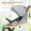 Casart Folding Baby Stroller Pushchair With Convertible Canopy Light Grey 6