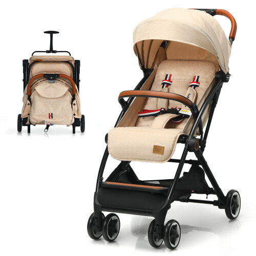 Casart Protable Lightweight Baby Stroller One-Hand Folding Compact Stroller