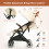 Casart Protable Lightweight Baby Stroller One-Hand Folding Compact Stroller 4