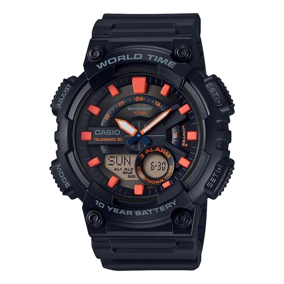 New Casio Men's Standart Collection Digital Watch Black Aeq-110W-1A2vdf