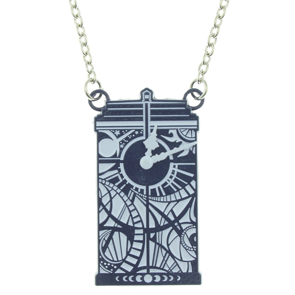 Doctor Who gallifreyan clock Tardis Necklace