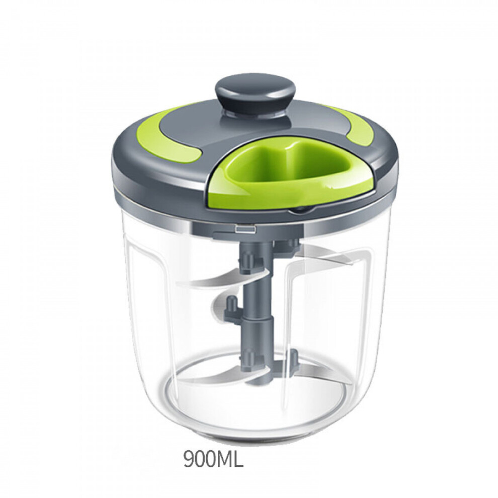 Nuonove Manual Food Chopper Pull String,Hand Food Shredder,Onions Slicer,Garlic Slap Chopper Press,Manual Food Processor Vegetable Chopper