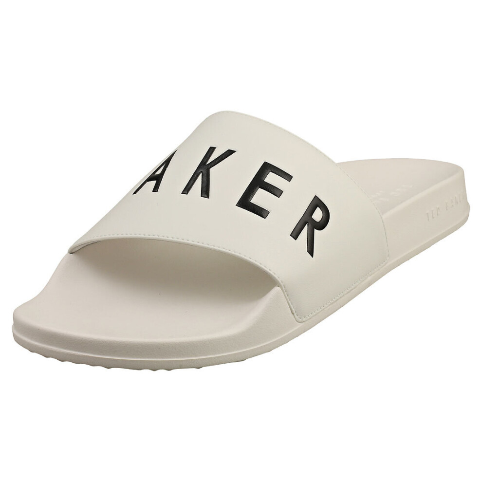 (7) Ted Baker Mfd-auly Mens Slide Sandals in White