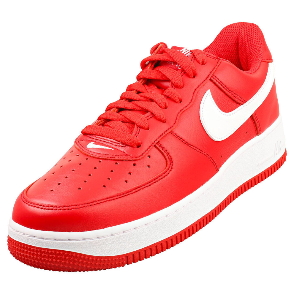 (9) Nike Air Force 1 Low Retro Qs Mens Fashion Trainers in Red White