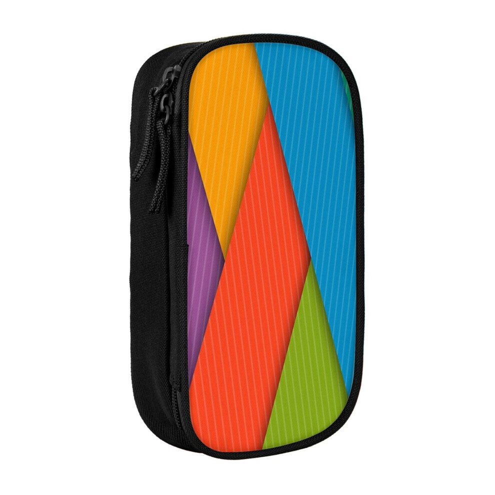 Photos - Pen cil Case Colour Panel  Holder Box Pouch Bag with Double Zippers for School Office Work