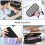 Pencil Case Black Pattern Pen Holder Box Pouch Bag with Double Zippers for School Office Work 7