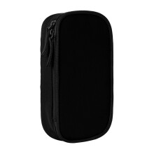 Pencil Case Black Pen Holder Box Pouch Bag with Double Zippers for School Office Work
