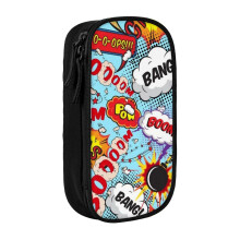 Pencil Case Comic Book Pen Holder Box Pouch Bag with Double Zippers for School Office Work