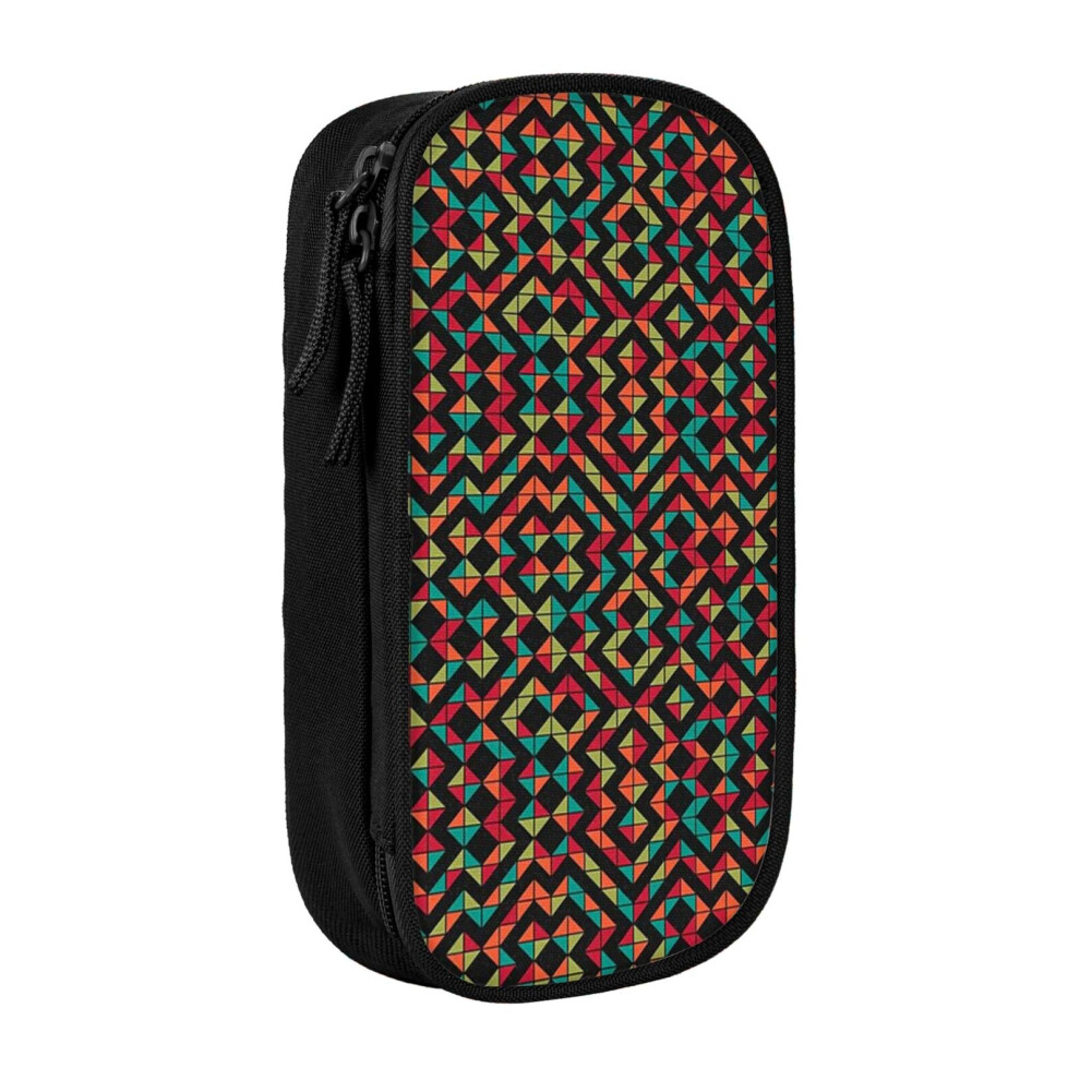 Photos - Pen cil Case Geometric Art  Holder Box Pouch Bag with Double Zippers for School Office Work