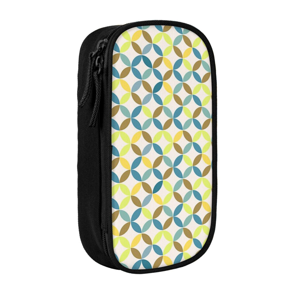 Photos - Pen cil Case Retro Pattern01  Holder Box Pouch Bag with Double Zippers for School Office Work