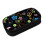 Pencil Case Black Seamless Pattern Pen Holder Box Pouch Bag with Double Zippers for School Office Work 5