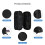 Pencil Case Black Seamless Pattern Pen Holder Box Pouch Bag with Double Zippers for School Office Work 2