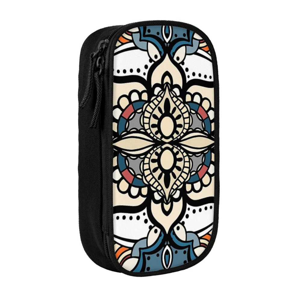Photos - Other Office Equipment Pencil Case BOHO PRINT Pen Holder Box Pouch Bag with Double Zippers for School Office Work