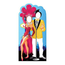 Star Cutouts Ltd SC597 Star Cutouts Cut Out of Vegas Couple Stand-in l Themed Party Decoration l Realistic Prop l Gifts for Fans & Parties, Multicolo