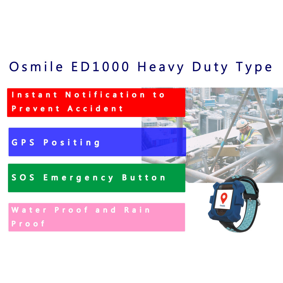 (Grey Red) Osmile Ed1000 Heavy Duty Type For Lone Worker (Lc) Red,Grey 87835847