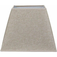 (Grey , 12" Shade) Square Pyramid Cotton Linen Ceiling & Lampshade