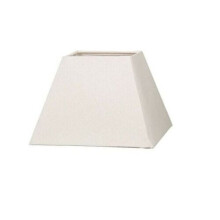 (Cream, 12" Shade) Square Pyramid Cotton Linen Ceiling & Lampshade