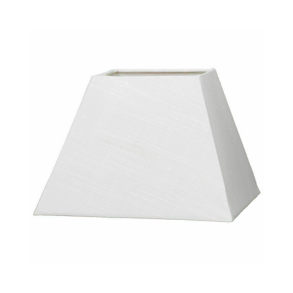 Sales Today Interior ( 10" Shade) Square Pyramid Cotton Linen Ceiling & Lampshade White