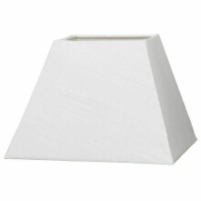 (White , 14" Shade) Square Pyramid Cotton Linen Ceiling & Lampshade