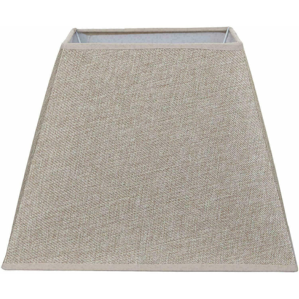 (Grey , 10" Shade) Square Pyramid Cotton Linen Ceiling & Lampshade