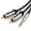 (1.5M) 3.5mm Stereo to 2RCA Audio Cable Speaker Cable for Computer PC DVD TV Phone Tablet 3