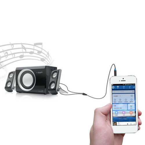 (2M) 3.5mm To Double 6.5mm Audio Line Sound Console Computer 1 Turn to 2 Cable Amplifier 2