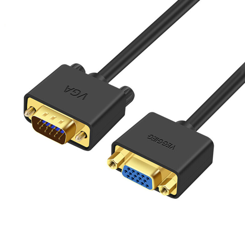 (2M) 5m VGA Male to Female Cable VGA 3 + 6 Extension Line 1m 3m Connector Adapter Line 1080P for TV Computer Projector US-2310