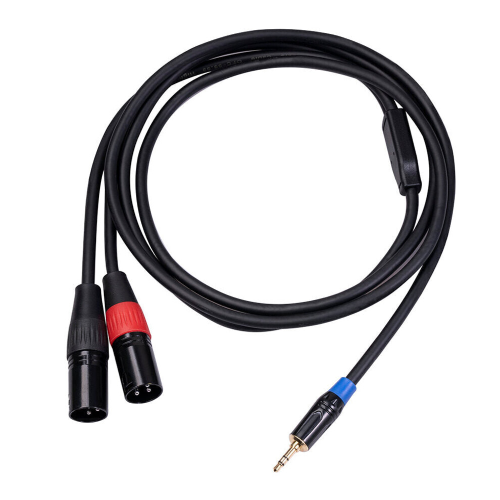 (1.8M) 3.5mm TRS to Dual XLR Male Audio Cable 1 to 2 Stereo Audio Adapter Cable Splitter Cable Connectors