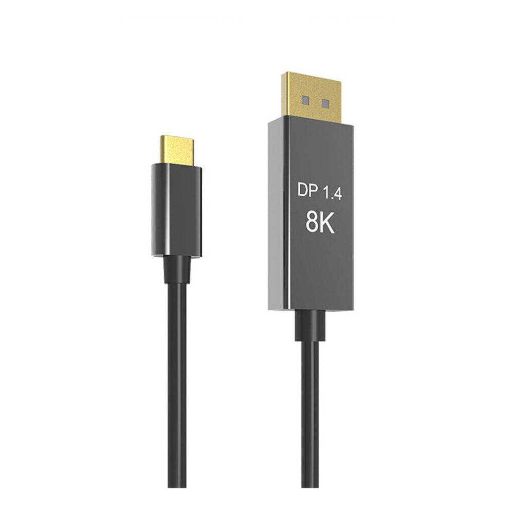 2m Type C to Displayport Cable Adapter Connectors 8K DP 1.4 HD Video Cable Support 3D Visual Effect for Apple Project T0404