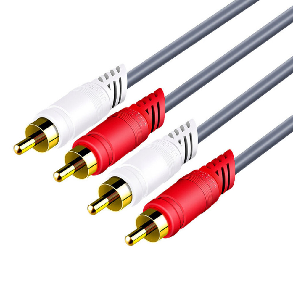 (1.5M) 2rca to 2rca Data Cable Audio Cable 1.5/3/5m Audio Cable Connector Wire Speaker Audio Cable Speaker Audio Connection