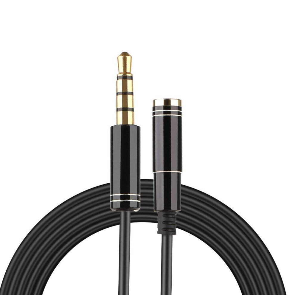 1.5M 4-Poles 3.5Mm Male To Female Audio Cable Headphone Earphone Extension Cable Gold 6112212783481
