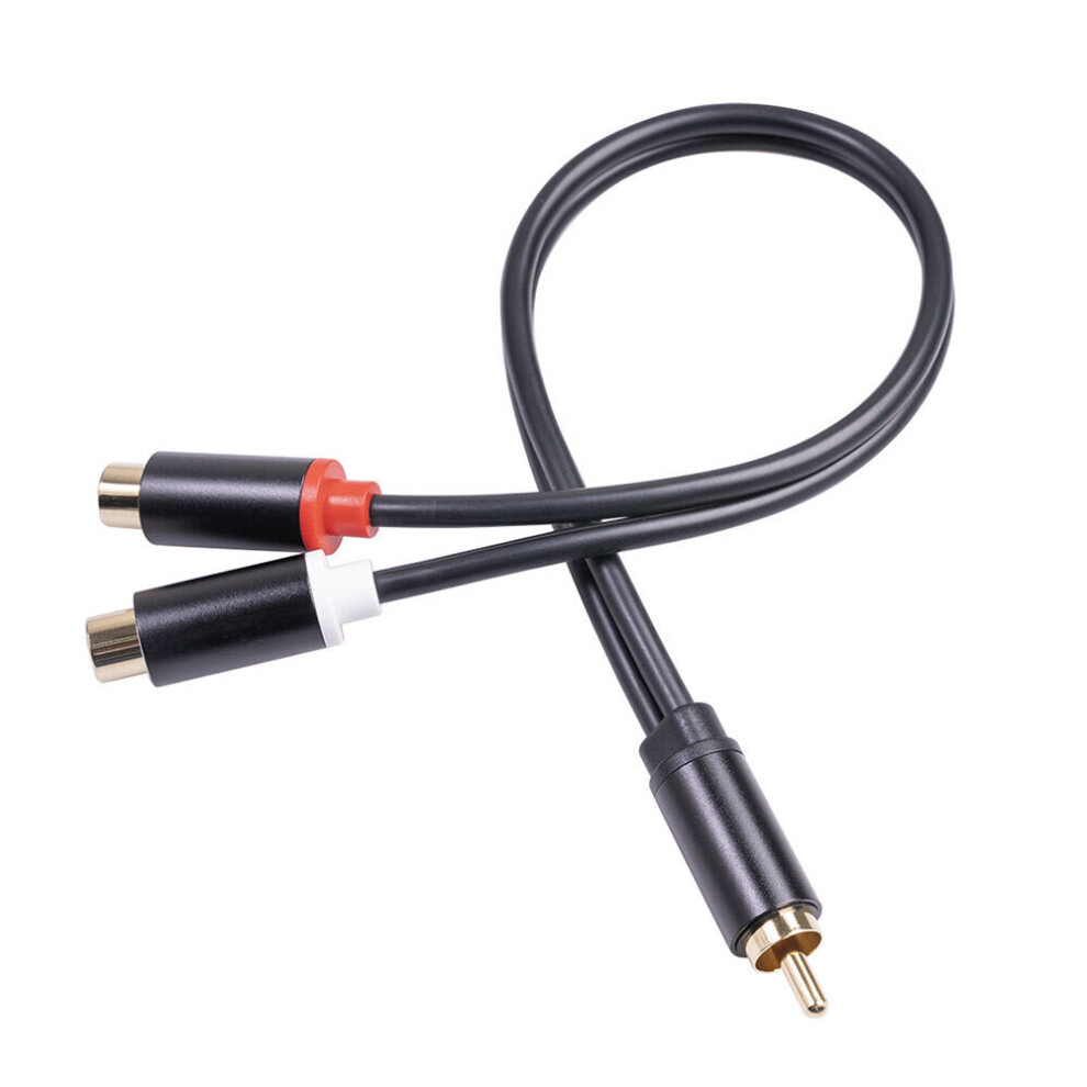 0.3m RCA Male to 2RCA Female Audio Cable Speaker Power Amplifier Cable Connector Cable