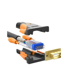 (Orange, 2M) 1080P VGA 3+9 Male to Male Cable Gold-plated Connector VGA Video for Computer Projector Monitor Screen