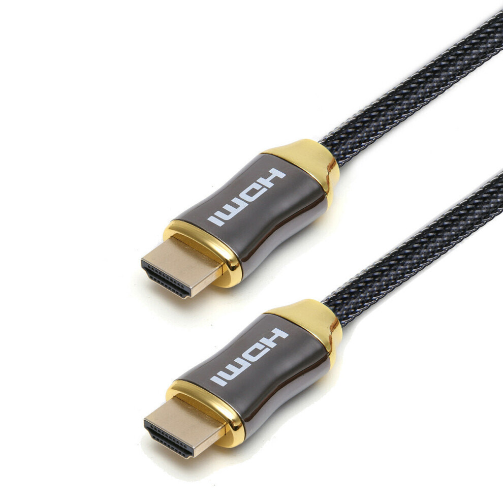 (2M) 4K HDMI-Compatible 2.0 Cable 2160P High Resolution 4K Full Ultra HD Braided Nylon Video Cable