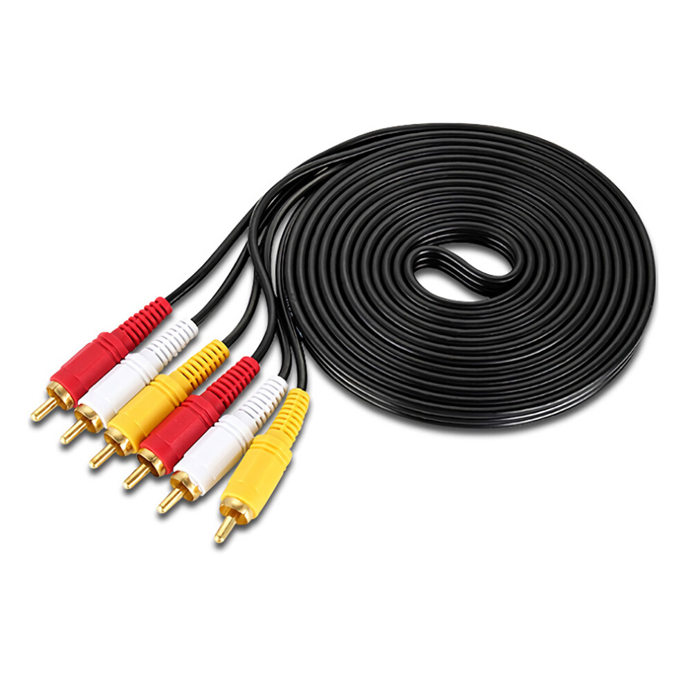 (1.5M) 10M 3Rca To 3Rca Audio Video Cable Av Cable Connector Dvd Audio Cable 1.5M 3M 5M For Sound Tv Computer 6112212782774