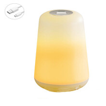 (Warm White) 1W USB Night Light Bedside Lantern Plastic 60LM Two Modes Camping Lamp Table Desk LED