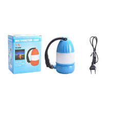 (Blue, EU Plug) 2 In 1 5W COB LED USB Solar Hand Light Table Lamp Waterproof Emergency Lantern Outdoor Camping