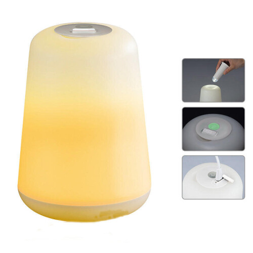(Warm White) 1W USB Night Light Bedside Lantern Plastic 60LM Two Modes Camping Lamp Table Desk LED 1