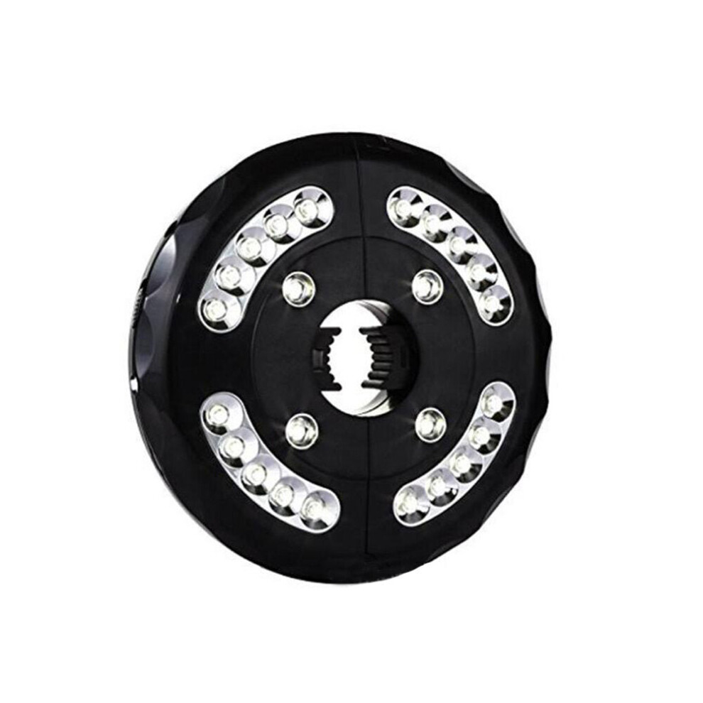 (Black) 500lm 20+4LED Super Bright Camping Light 175g Lightweight Umbrella Lamp Travel Fishing