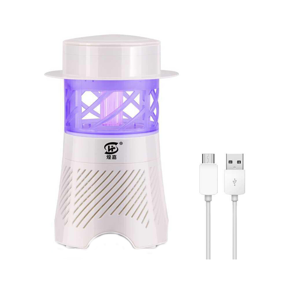 (white) 3W Electronic Mosquito Killer Lamp USB Insect Killer Lamp Bulb Pest Trap Light For Camping