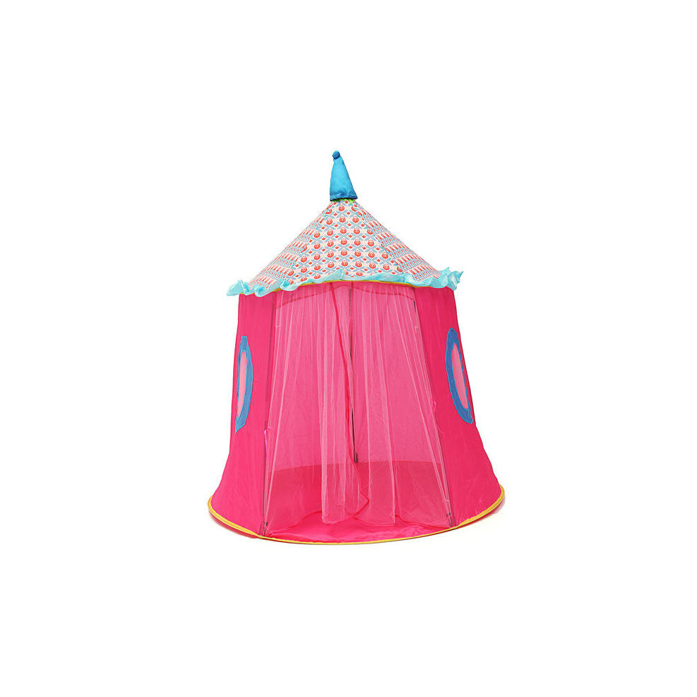 (Pink) 137 x 140CM Portable Princess Tent Indoor Outdoor Children Toy Mini Wigwam