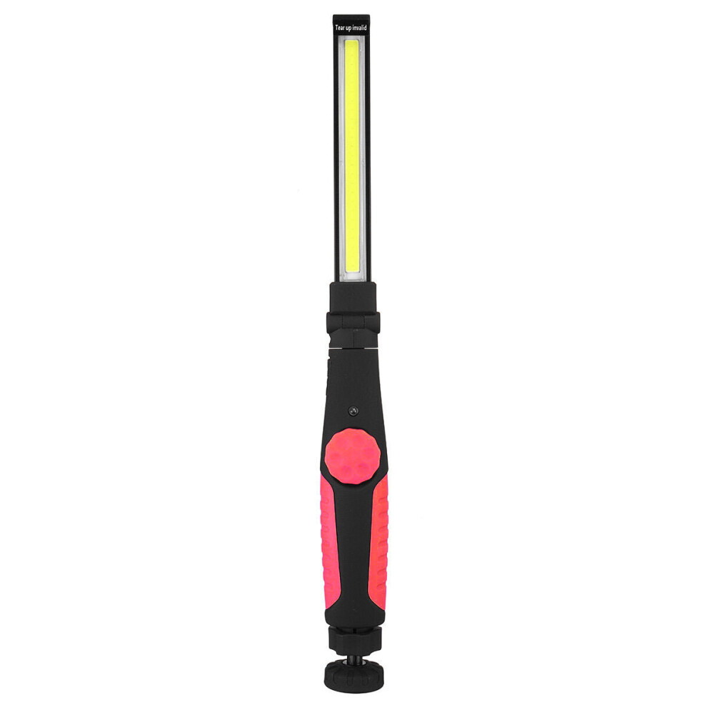 (Red) 410 Lumens Multifunction Cob Led Flashlight Folding Magnetic Attraction Usb Rechargeable Working Light 6112212706879
