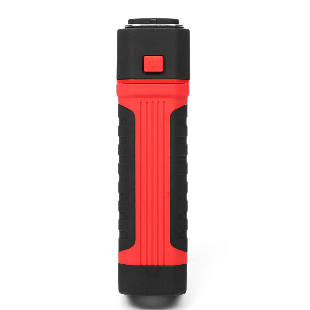 (Red) 3W COB LED Work Light Outdoor Camping Emergency Magnetic Pen Lamp Night Flashlight