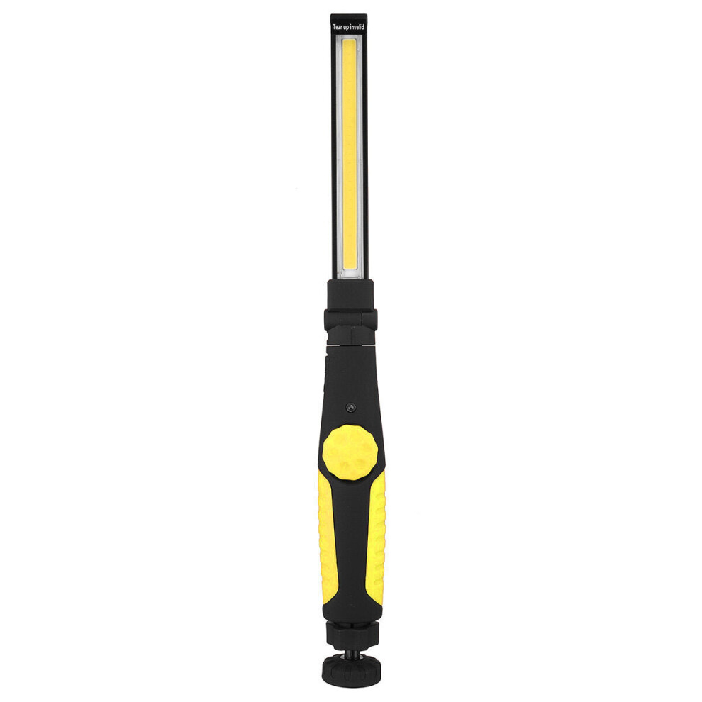 (Yellow) 410 Lumens Multifunction Cob Led Flashlight Folding Magnetic Attraction Usb Rechargeable Working Light 6112212706862